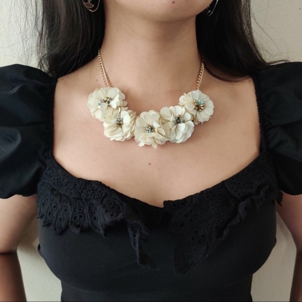 Flower Pendants Collar Gold Chain Boho Necklace
